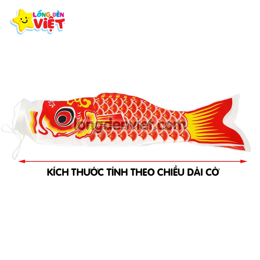 Cờ cá chép Nhật Bản Koinobori 40cm trang trí lễ hội, quán ăn