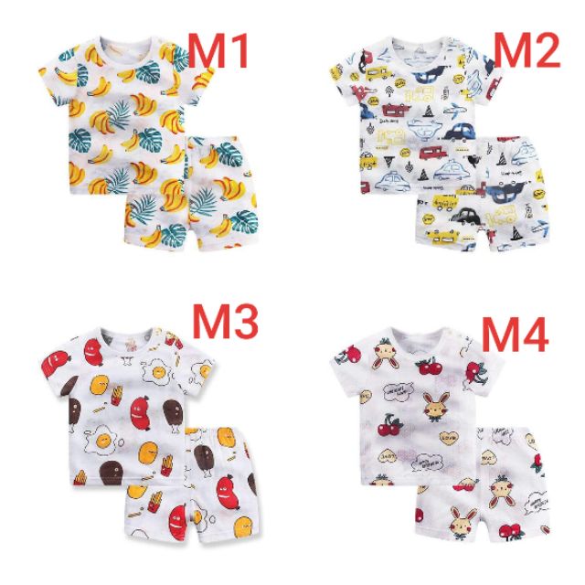 Mã 44FASHIONSALE1 giảm 10k đơn từ 50k BỘ COTTON LƯỚI XUẤT NHẬT CAO CẤP CHO BÉ