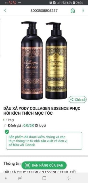 Dầu gội cặp Yody Essence colagen | BigBuy360 - bigbuy360.vn