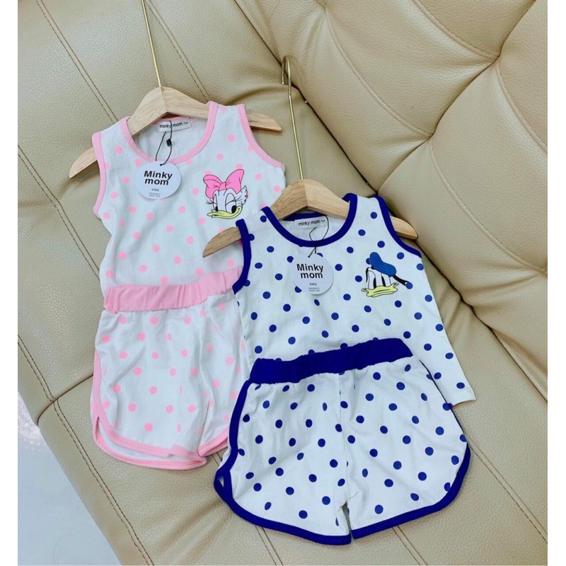 Bộ ba lỗ cho bé 9-25kg, chất cotton chính phẩm siêu đẹp