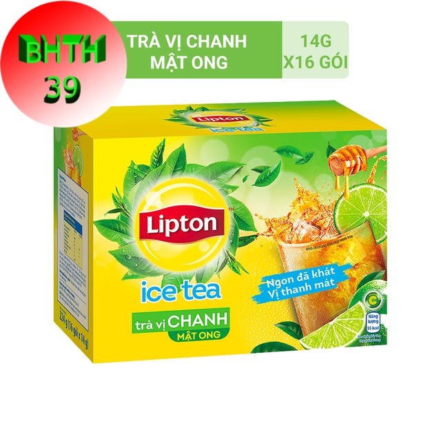 Trà chanh mật ong / đào Lipton Ice Tea (16 Gói x 14g)