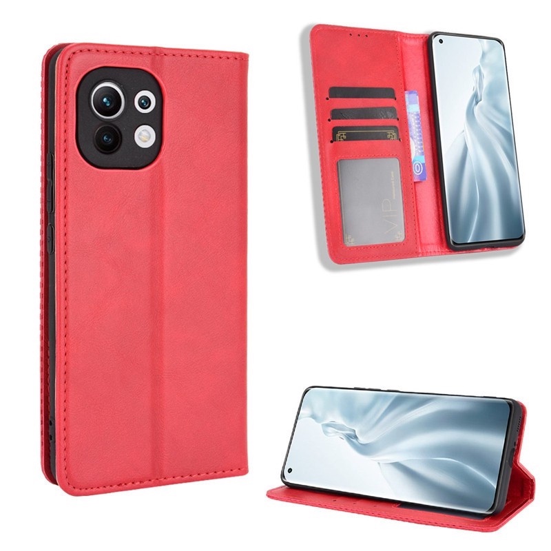 Bao da dạng ví Xiaomi Mi 11 5G, Mi 10T Pro 5G, Mi Note 10 Lite, Mi Note 10, Mi Note 10 Pro ngăn đựng thẻ tiền