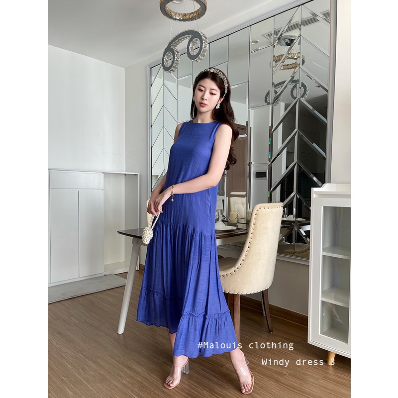 Váy đầm đi biển Maxi suông dáng dài sát nách đồng phục nữ nhiều màu - V03