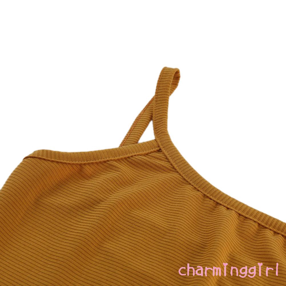 Áo Yếm Không Tay Màu Trơn Thiết Kế Lệch Vai Quyến Rũ Nữ Tính