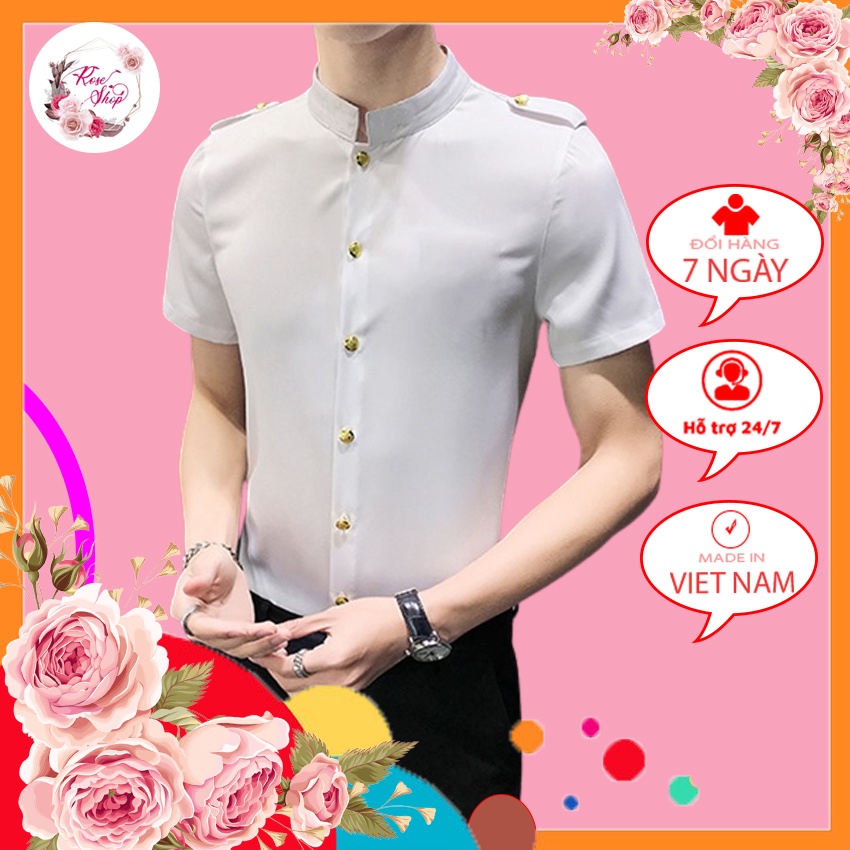 Áo sơ mi tay ngắn nam , sơ mi cộc tay Hàn Quốc, chất vải lụa dãn họa tiết trẻ trung lịch lãm N21