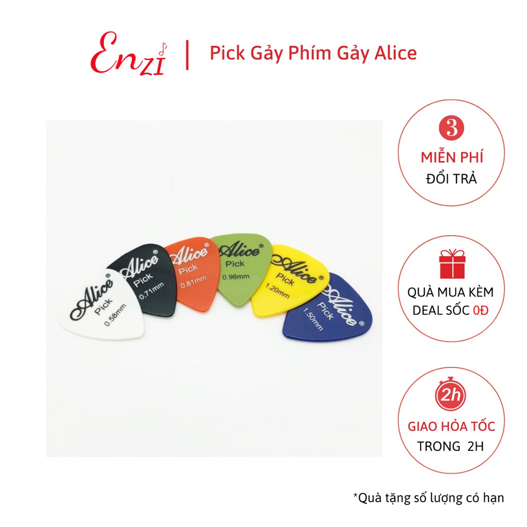 Pick gảy phím gảy đàn Alice độ dày 0,58mm chất lượng Enzi