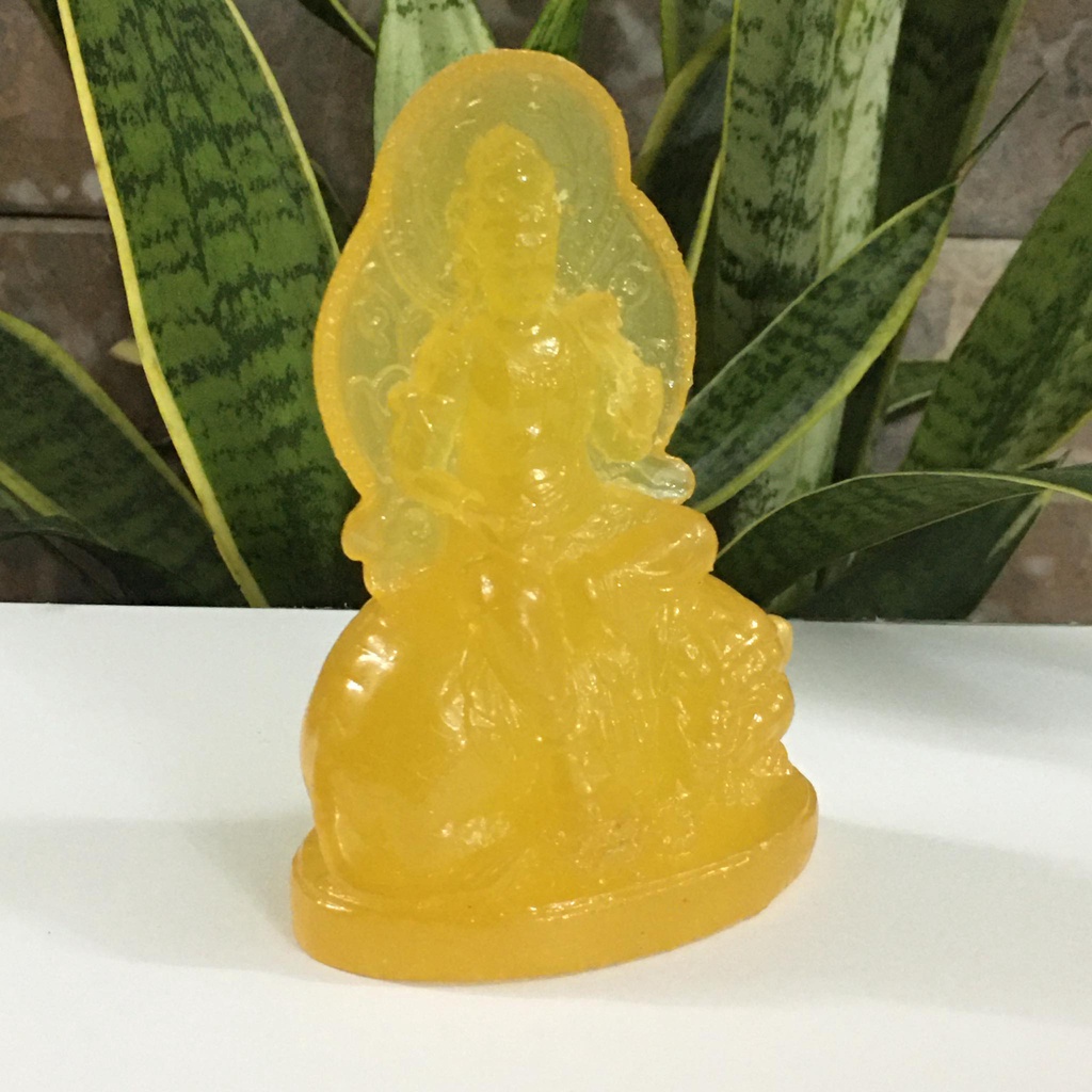 Tượng Phổ Hiền Bồ Tát màu vàng cao 12 cm