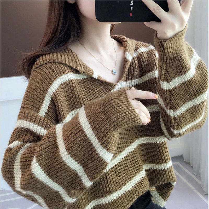 Áo len dài tay cổ tròn thời trang Hàn Quốc dành cho nữ