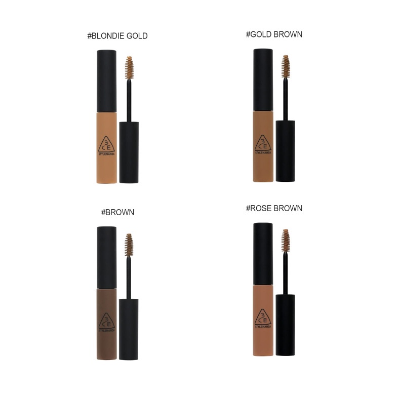 Chuốt Lông Mày Mascara Chân Mày 3ce Eyebrow Mascara 4g- Brown- Rose Brown- Gold Brown- Blondie Gold