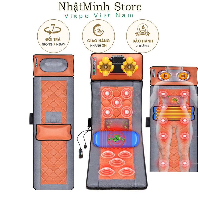 Máy Mát Xa Toàn Thân, Đệm Massage Hồng Ngoại, Công Nghệ Nhật Bản Tác Động Các Nhóm Cơ Chính Toàn Bộ Cơ Thể