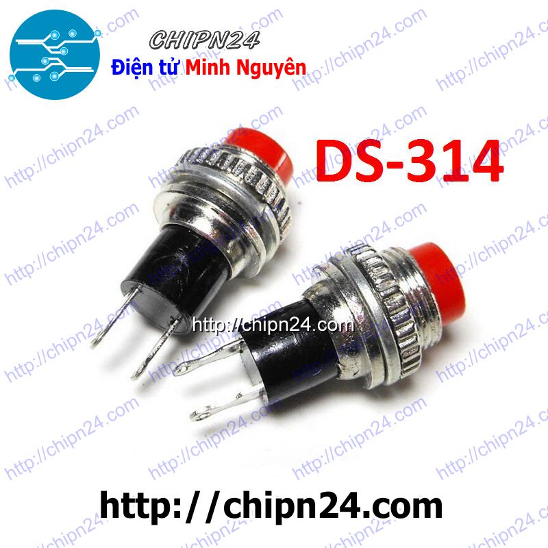 [3 CÁI] Nút nhấn nhả DS-314 ĐỎ (Nút nhấn nhả Phi 10MM Đỏ)