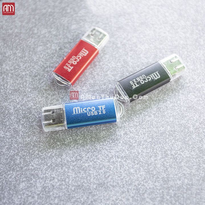 Đầu lọc thẻ nhớ USB 2.0 Vỏ Nhôm siêu bền bỉ GIAO MÀU NGẪU NHIÊN