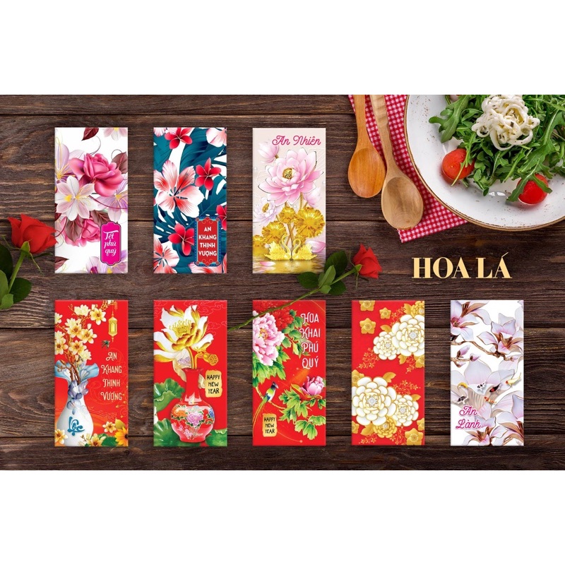 Túi Lì Xì Hoa Xuân Cao Cấp 2023 Tết Quý Mão Chất Đẹp Size Lớn Được Chọn Mẫu
