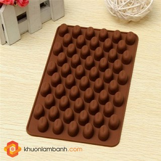 Khuôn slicon socola 55 hạt cà phê nhí