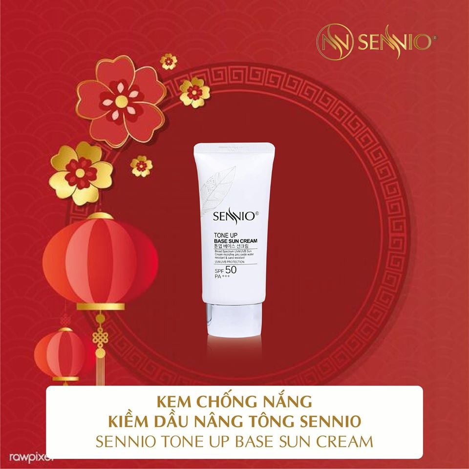 Kem Chống Nắng Kiềm Dầu Nâng Tone Da Sennio