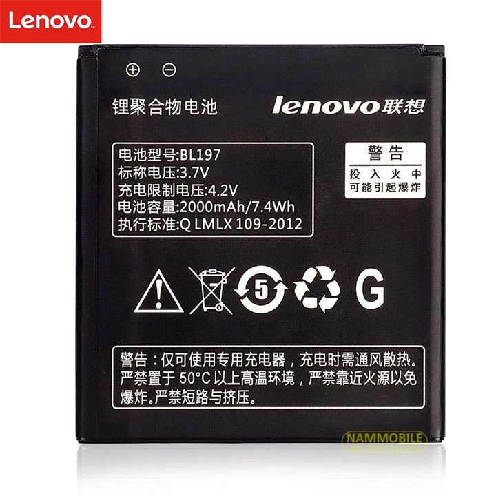 Pin LENOVO A800, A820, A820T, A720, A798T, S899, S899T, S870E, S720I, S868T, S889T BL197 2000mAh Zin + FreeShip