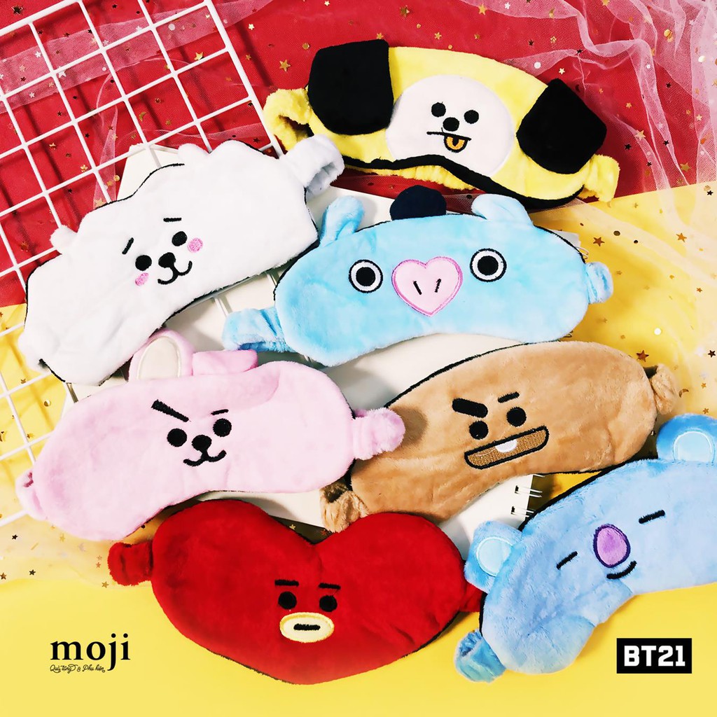 Bịt mắt ngủ kính ngủ BT21 ngộ nghĩnh nhà BTS