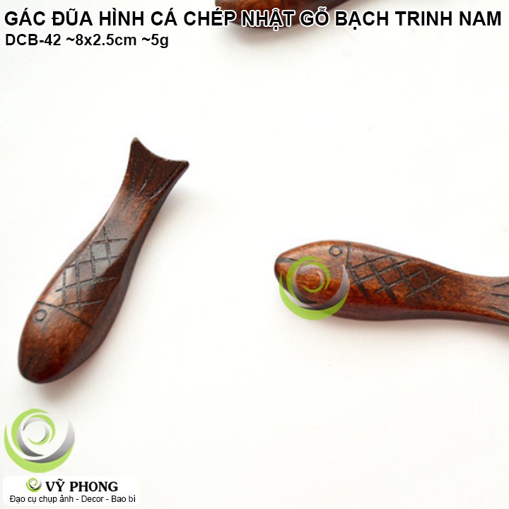 MIẾNG GÁC ĐŨA GỖ TRINH NAM HÌNH CÁ CHÉP PHONG CÁCH NHẬT BẢN TRANG TRÍ CHỤP HÌNH ĐẠO CỤ CHỤP ẢNH SẢN PHẨM INS DCB-42