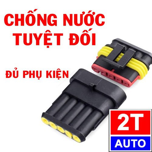 Đầu  giắc nối dây điện 5 chân chống nước:   SKU:206