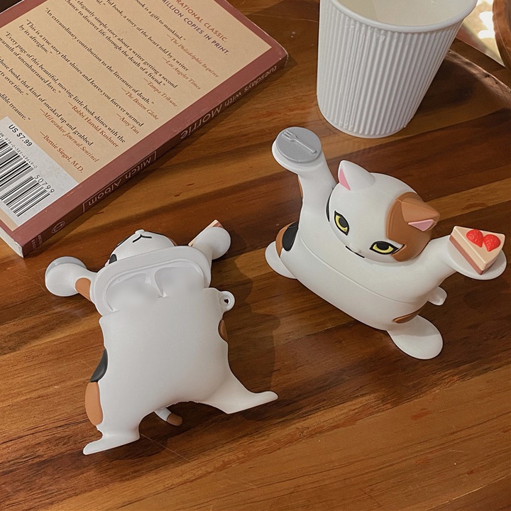 Case Airpods Mèo Tham Ăn, Ốp Airpods Mèo Tam Thể cực chất - Mã TZAP376