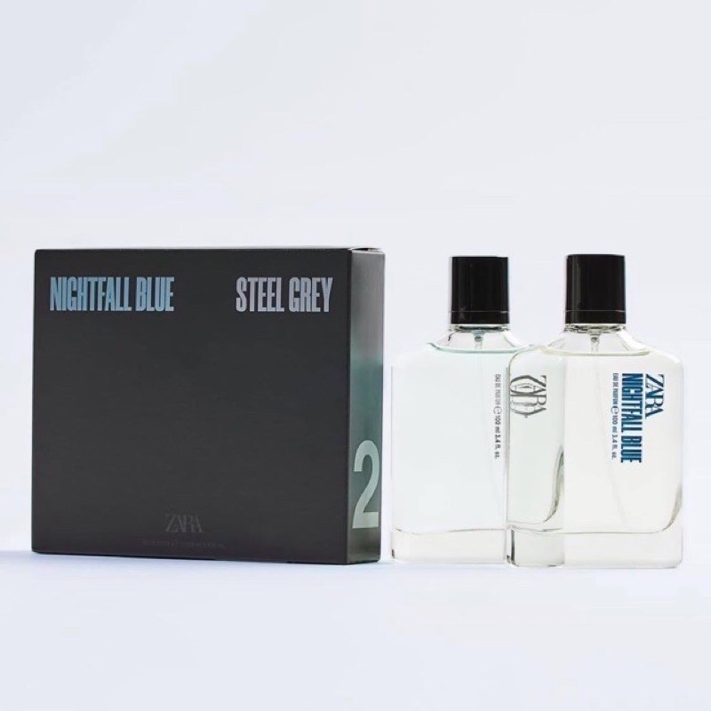 Set nước hoa nam Zara Nighfall Blue và Stell Grey 100m