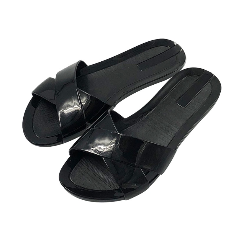 ❄2021 new outing crystal flip-flop beach sandals and slippers for women outside the seaside fashion all-match flat-bottom non-slip summer