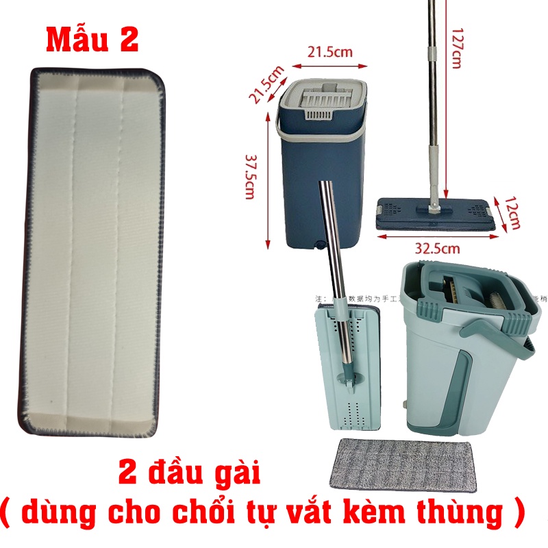 Bông lau nhà thay thế chổi tự vắt có thùng, miếng lau nhà chổi của chổi tự vắt - Dbavio