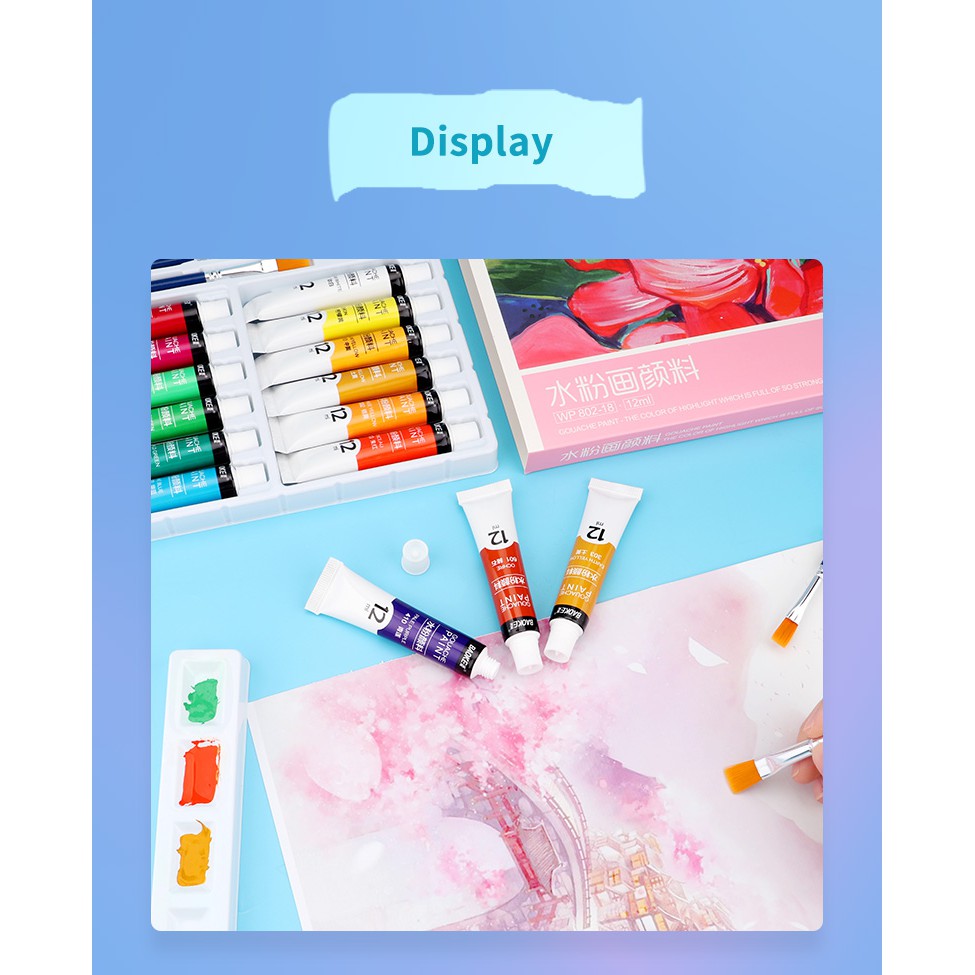 Màu Vẽ Dạng Bột Tuýp BAOKE-WP802