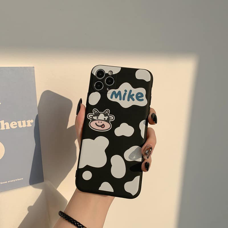 Ốp Lưng Điện Thoại Nhựa Mềm Bò Sữa Mike - CAS2156