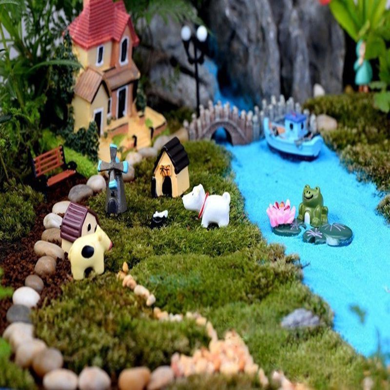 Set 3 Mô Hình Động Vật Mini Trang Trí Sân Vườn