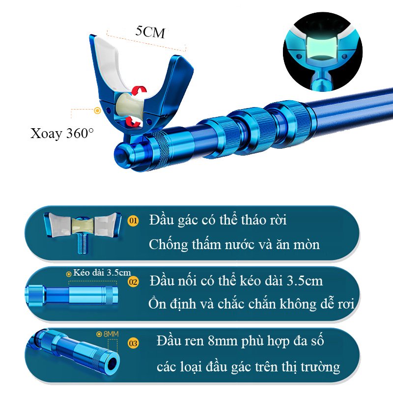 Gác Cần CacBon Chính Hãng Chagwei Siêu Bạo Lực- Chất Lượng Tuyệt Đối GC-157