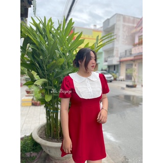 Đầm thiết kế cổ sen bigsize 80-90kg