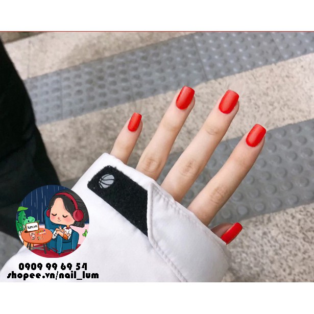 Móng Giả - Ngắn Đơn Màu [Sẵn Keo - Đóng Hộp 24 Chiếc Đủ Kích Cỡ]