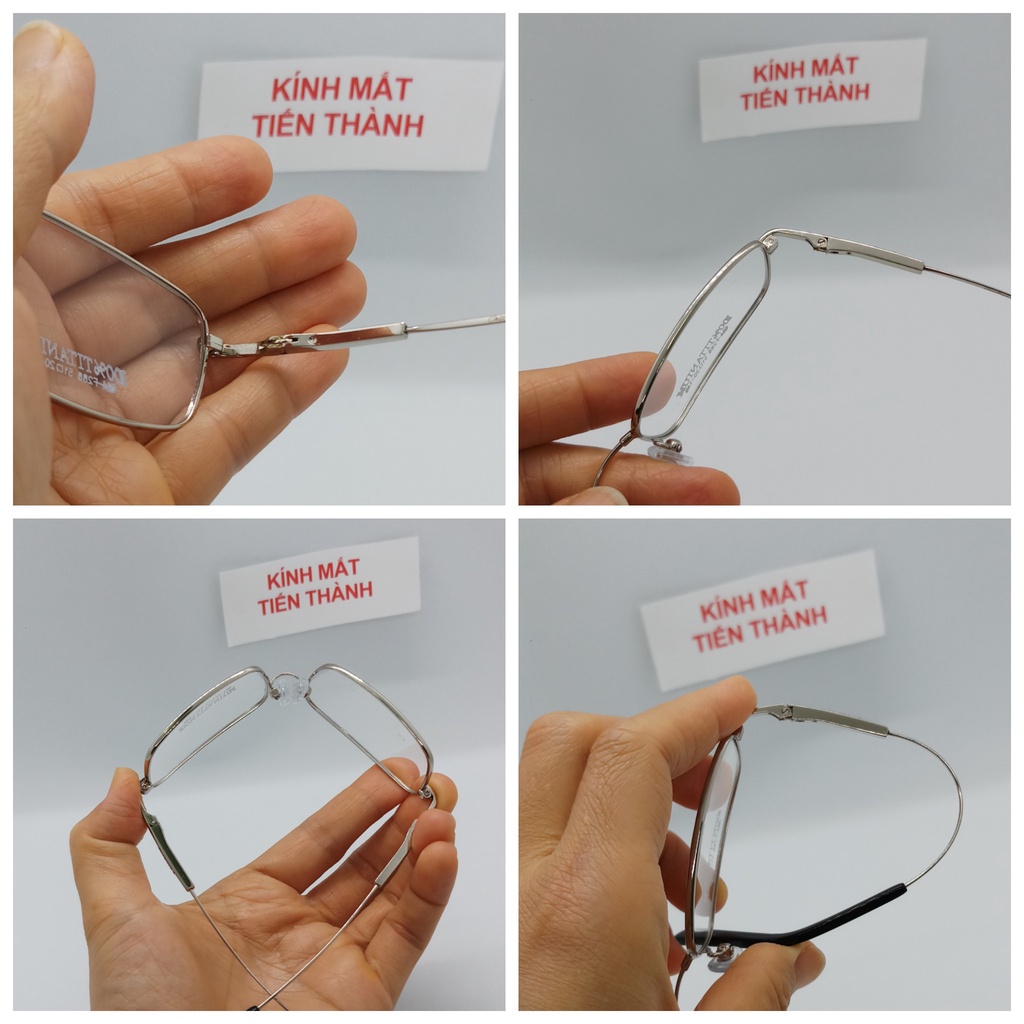 Gọng Kính Titan Dẻo F268 Cả Viền Dáng Vuông Mảnh  - Kính Mắt Tiến Thành