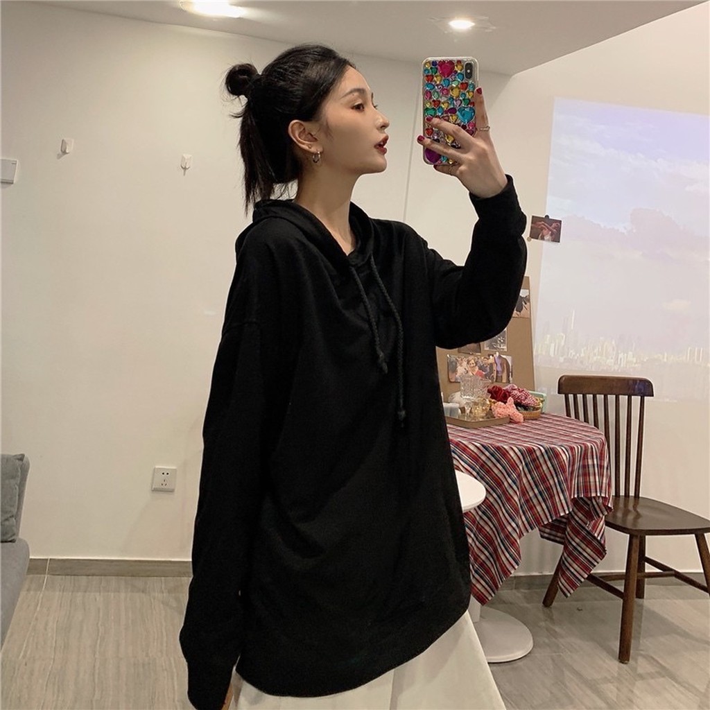 Áo Nỉ Hoodie Trơn Basic Chất Liệu Nỉ Bông Nhiều Màu Form Unisex Dành Cho Nam Và Nữ, Labibi