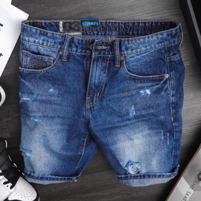 Quần short Jean Nam mẫu mới 2023 -jean co giản hàng cambodia