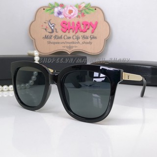 Mắt Kính Nam Nữ V Đen Gọng Kim Loại Vàng Cao Cấp Full Box