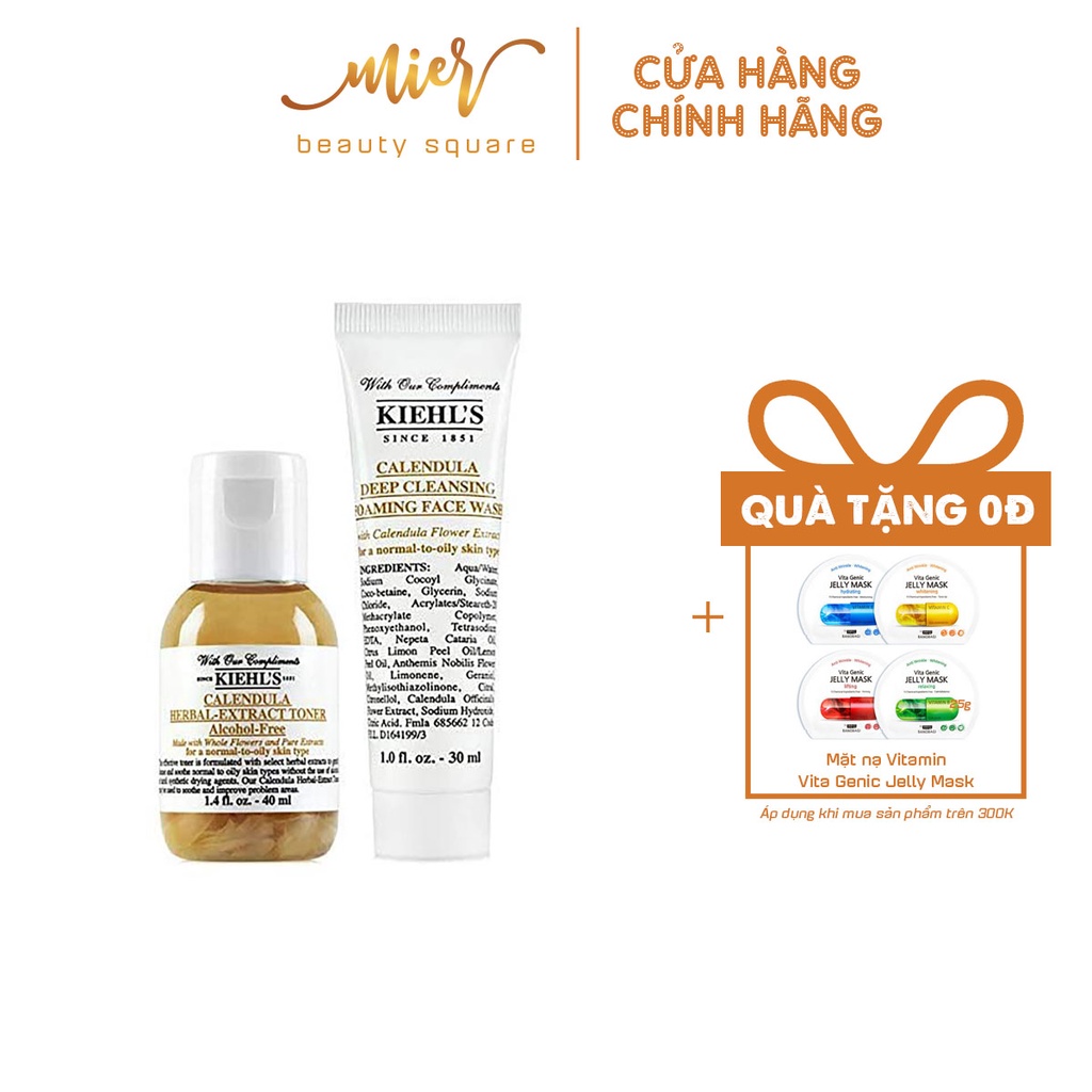 Combo Toner Kiehl's Hoa Cúc 40ml Và Sữa Rửa Mặt Kiehl’s Hoa Cúc Calendula 30ml