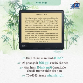 Máy Đọc Sách Kobo Sage 8 Inch Có Thể Dùng Bút Stylus Chính Hãng - Xaha Store