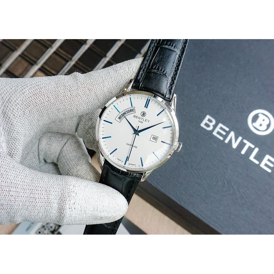 Đồng hồ nam dây da mặt kính chống xước Bentley BL1864 BL1864-10 BL1864-10MWWB