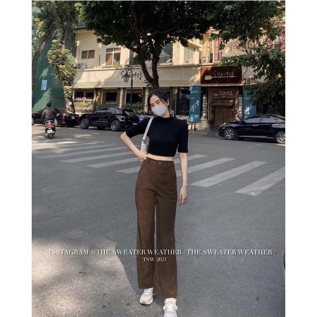 [HOT]QUẦN NHUNG TĂM ỐNG LOE THỜI THƯỢNG HACK DÁNG