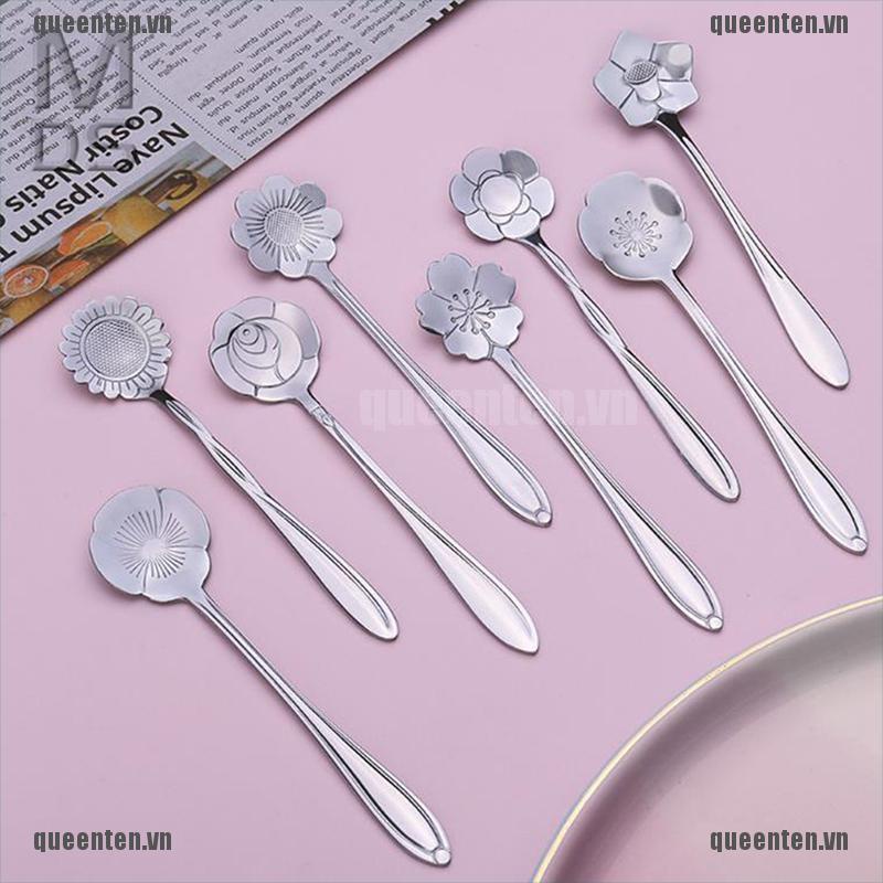 Muỗng Cà Phê Bằng Thép Không Gỉ Hình Hoa Anh Đào