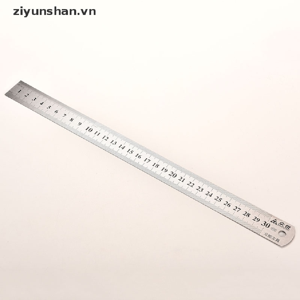 Thước Đo Hai Mặt Bằng Thép Không Gỉ ziyunshan 30cm 3CC