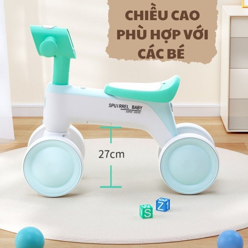 Xe chòi chân thăng bằng cho bé từ 1 tuổi – 3 tuổi, xe tập đi SQUIRREL BABY – Hàng chính hãng