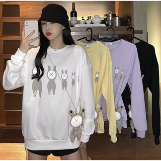 Áo Thun Tay Dài Form Rộng Thỏ X Unisex - TM09