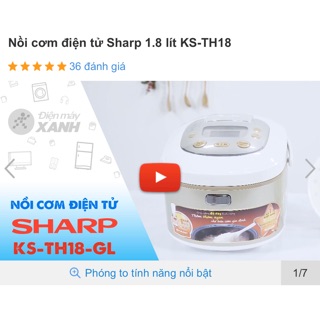 Nồi cơm điện tử Sharp 1.8 lít KS-TH18 [ new ]
