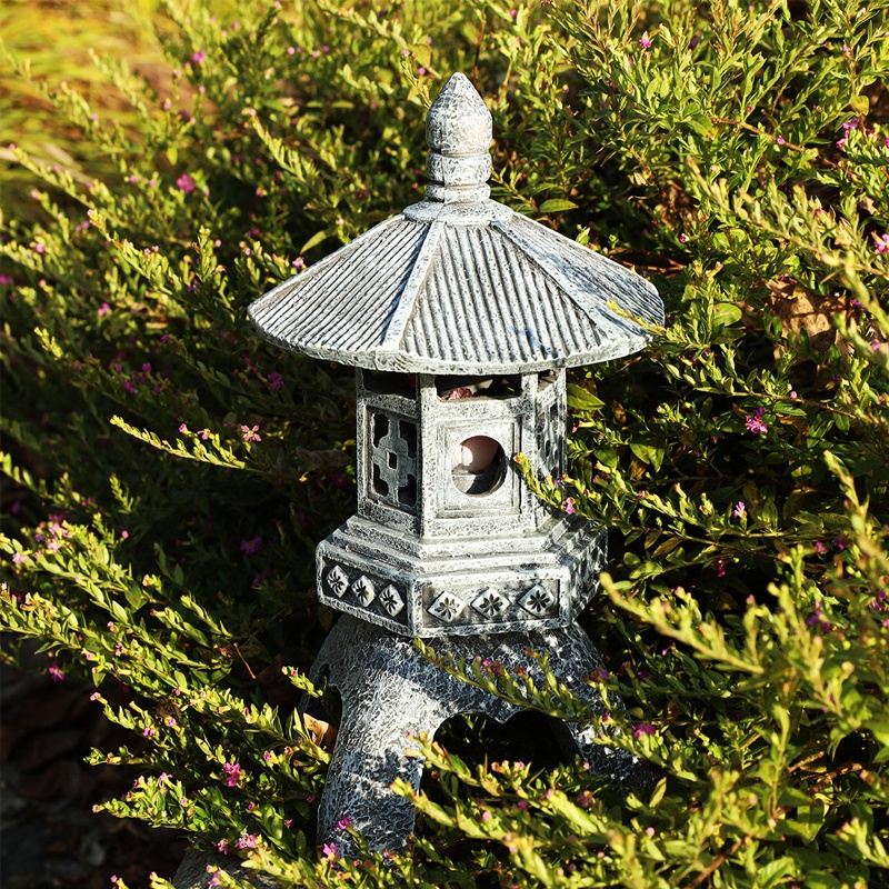 Đèn đá trang trí phong cách Nhật Bản - Chất liệu composite - Jassi Decor