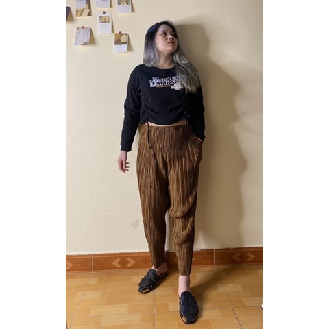 Quần bom nhăn bigsize siêu co giãn FREESIZE 60-100KG