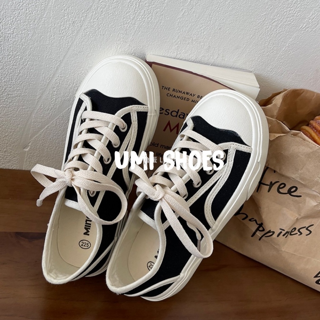 [SẴN] Giày thể thao nữ trắng đế bằng bánh mì basic độn đế cao 3cm vải canvas bata mới hot phong cách ulzzang đẹp cá tính