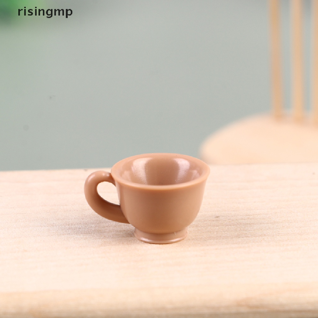Set 2 Bộ Ấm Tách Uống Trà / Cà Phê Mini Tỉ Lệ 1: 12 Dùng Trang Trí Nhà Búp Bê ♨Trên đó